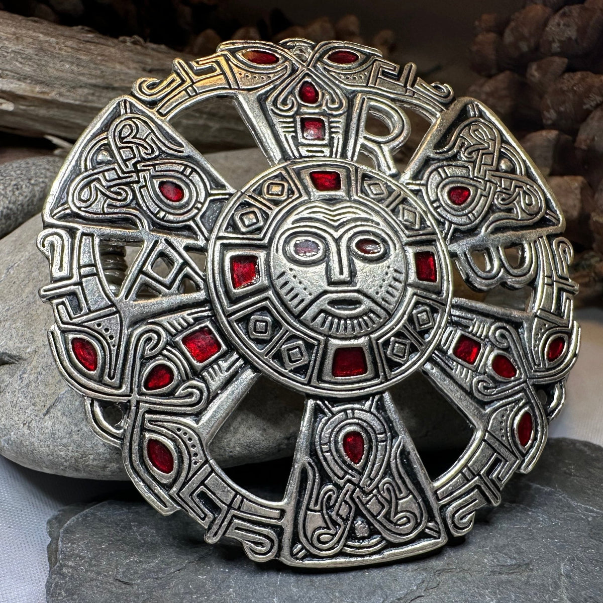 Large Frankish Limons Medieval Brooch - Sterling Silver Historical Reproduction Pin Brooch La Vie Bien Large Frankish Limons Medieval Brooch - Sterling Silver Historical Reproduction Pin
