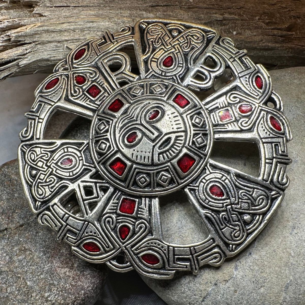 Large Frankish Limons Medieval Brooch - Sterling Silver Historical Reproduction Pin Brooch La Vie Bien Large Frankish Limons Medieval Brooch - Sterling Silver Historical Reproduction Pin