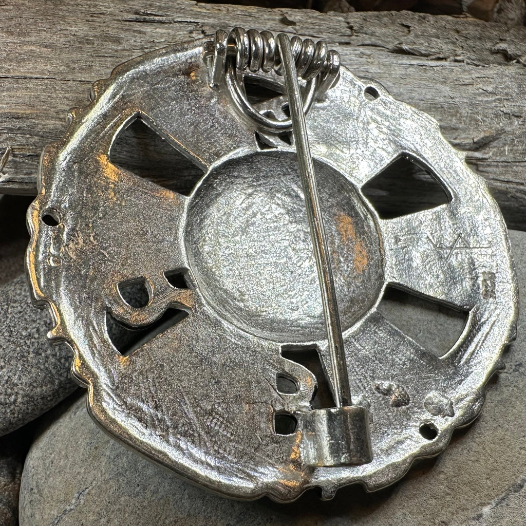 Large Frankish Limons Medieval Brooch - Sterling Silver Historical Reproduction Pin Brooch La Vie Bien Large Frankish Limons Medieval Brooch - Sterling Silver Historical Reproduction Pin