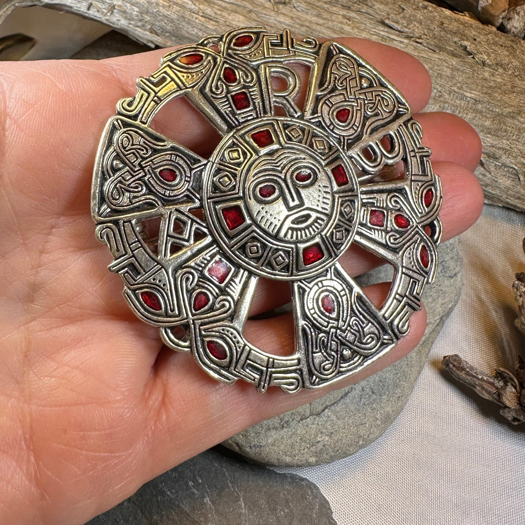 Large Frankish Limons Medieval Brooch - Sterling Silver Historical Reproduction Pin Brooch La Vie Bien Large Frankish Limons Medieval Brooch - Sterling Silver Historical Reproduction Pin