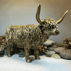 Large Golden Highland Cow Figurine Gifts La Vie Bien Large Golden Highland Cow Figurine