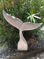 Large Handcrafted Natural Wooden Whale Tail La Vie Bien Large Handcrafted Natural Wooden Whale Tail