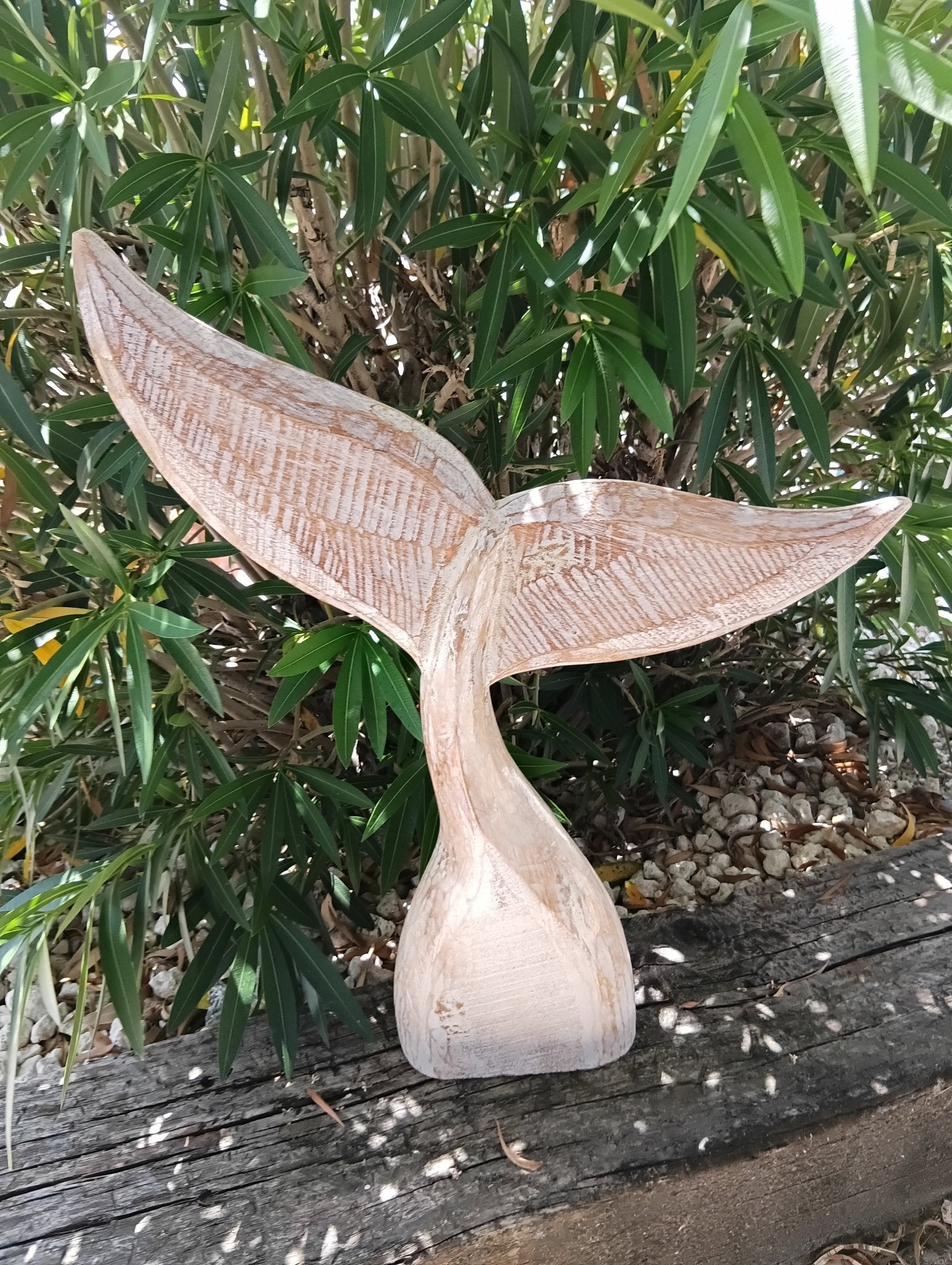 Large Handcrafted Natural Wooden Whale Tail La Vie Bien Large Handcrafted Natural Wooden Whale Tail