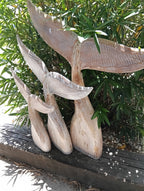 Large Handcrafted Natural Wooden Whale Tail La Vie Bien Large Handcrafted Natural Wooden Whale Tail