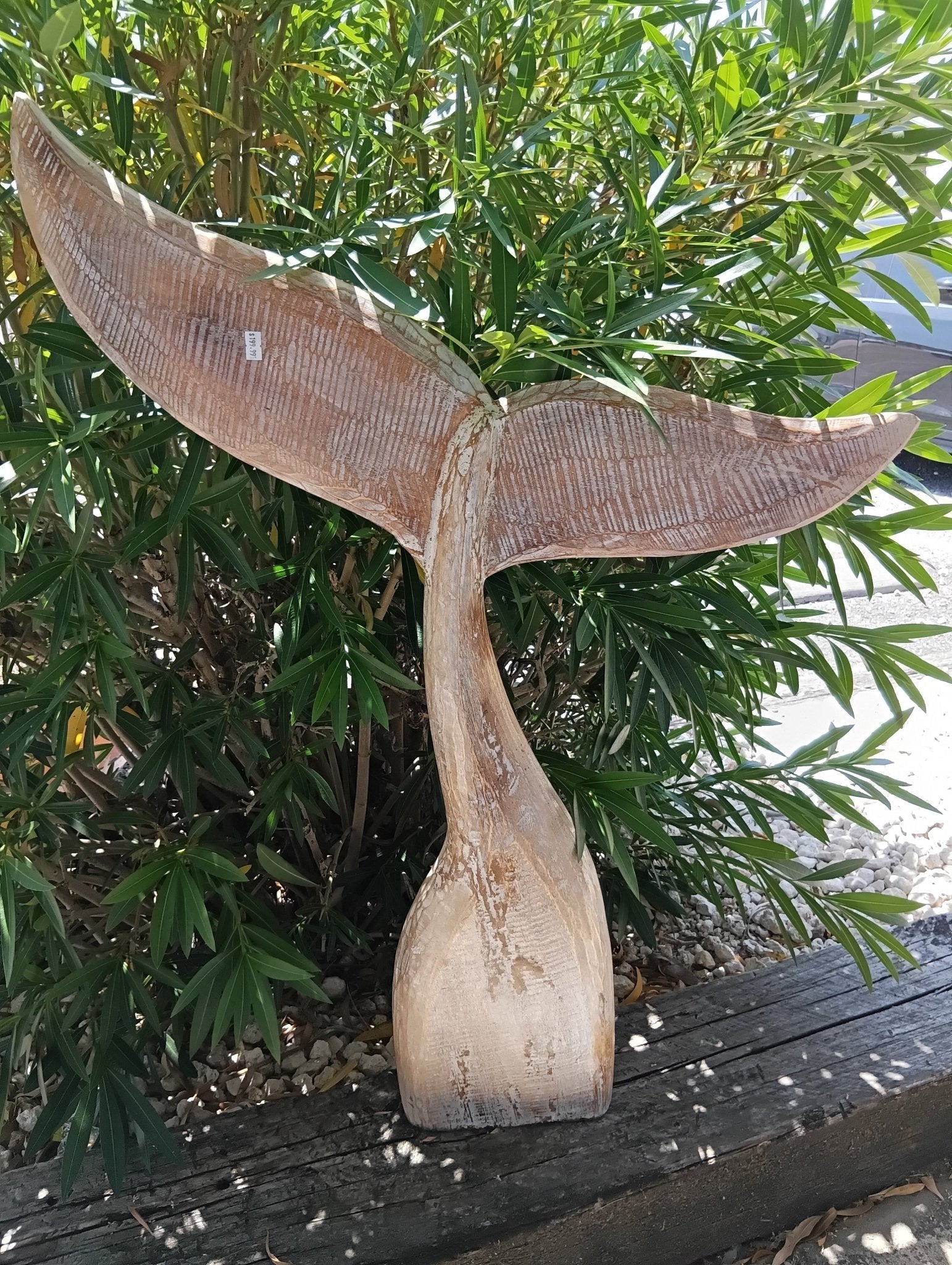 Large Handcrafted Natural Wooden Whale Tail La Vie Bien Large Handcrafted Natural Wooden Whale Tail