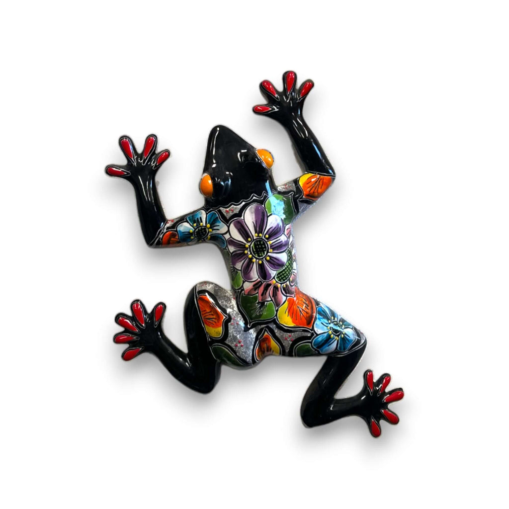 Large Handmade Frog Wall Art | Hand-Painted Talavera Mexican Decor Talavera Wall Art La Vie Bien Large Handmade Frog Wall Art | Hand-Painted Talavera Mexican Decor