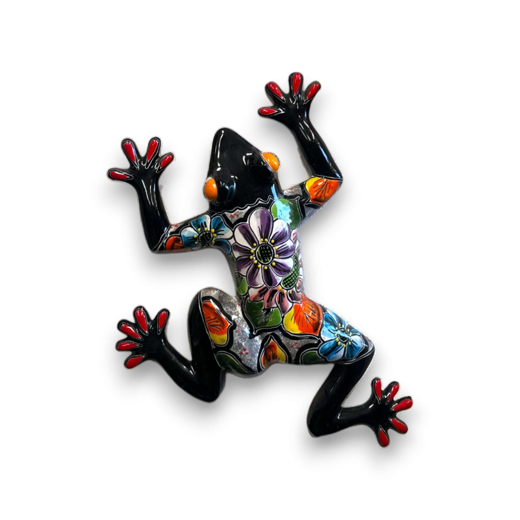 Large Handmade Frog Wall Art | Hand-Painted Talavera Mexican Decor Talavera Wall Art La Vie Bien Large Handmade Frog Wall Art | Hand-Painted Talavera Mexican Decor