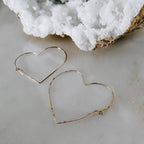 Large Heart Threader Earrings by Derive Jewelry