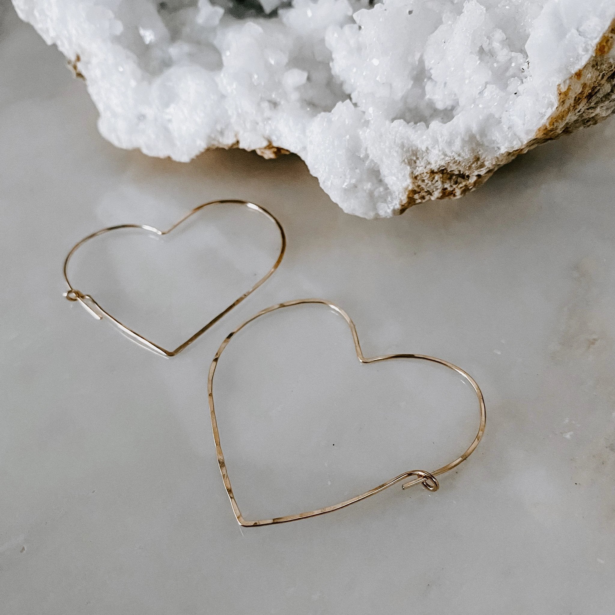 Large Heart Threader Earrings by Derive Jewelry