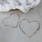 Large Heart Threader Earrings by Derive Jewelry