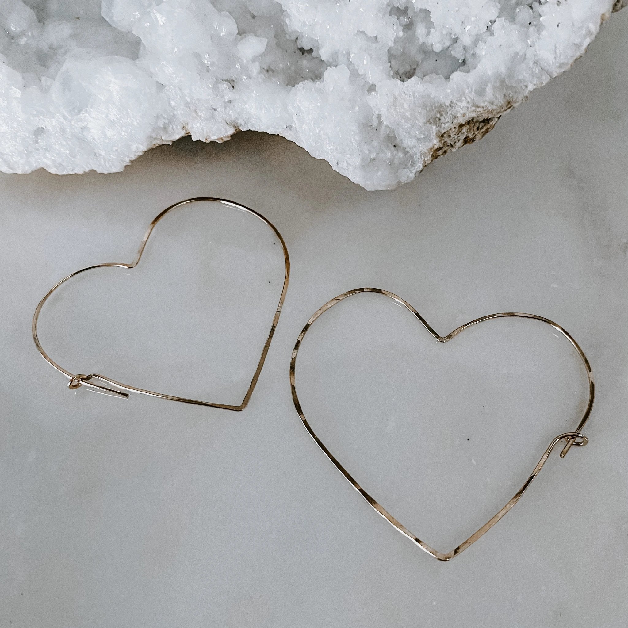Large Heart Threader Earrings by Derive Jewelry