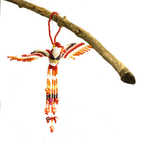 Large Hummingbird Seed Bead Handmade Ornament - Guatemala Decor La Vie Bien Large Hummingbird Seed Bead Handmade Ornament - Guatemala