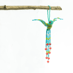 Large Hummingbird Seed Bead Handmade Ornament - Guatemala Decor La Vie Bien Large Hummingbird Seed Bead Handmade Ornament - Guatemala
