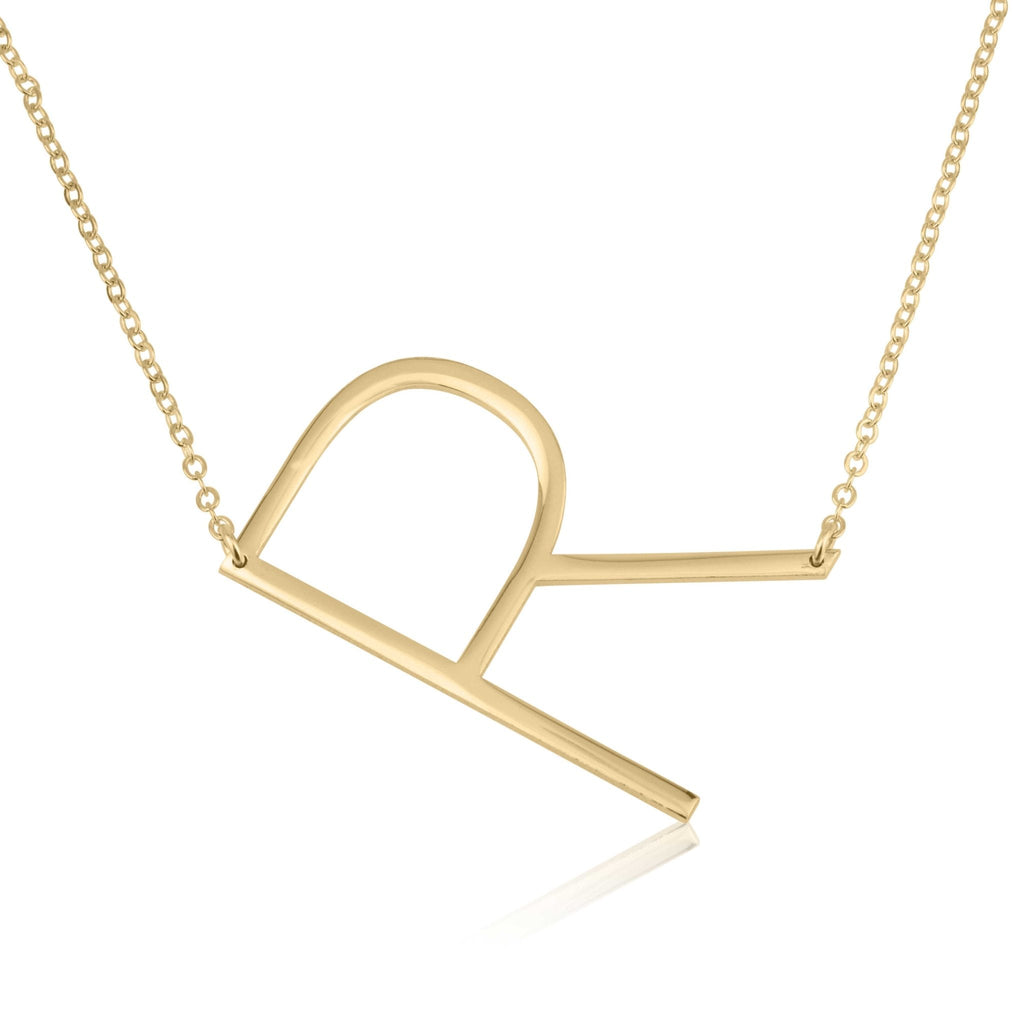 Large Initial Necklace La Vie Bien Large Initial Necklace