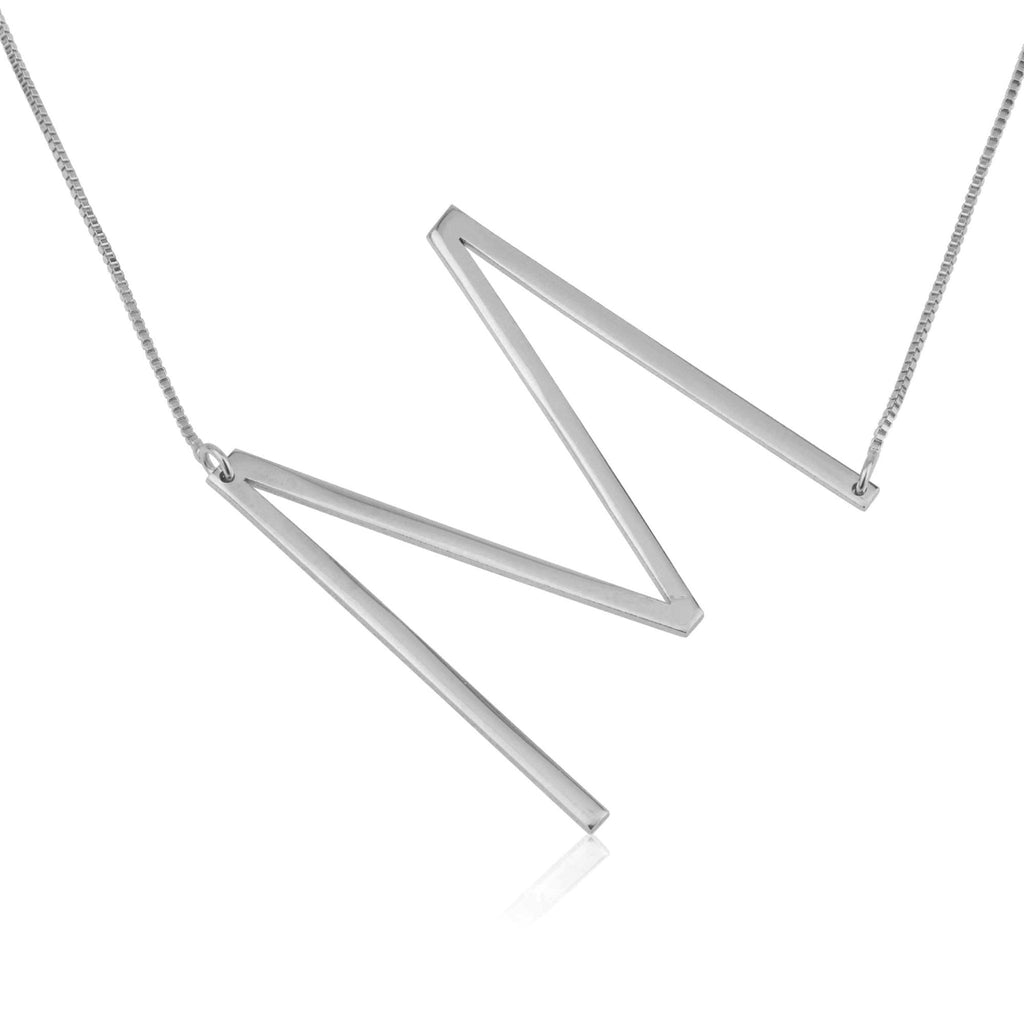 Large Initial Necklace La Vie Bien Large Initial Necklace