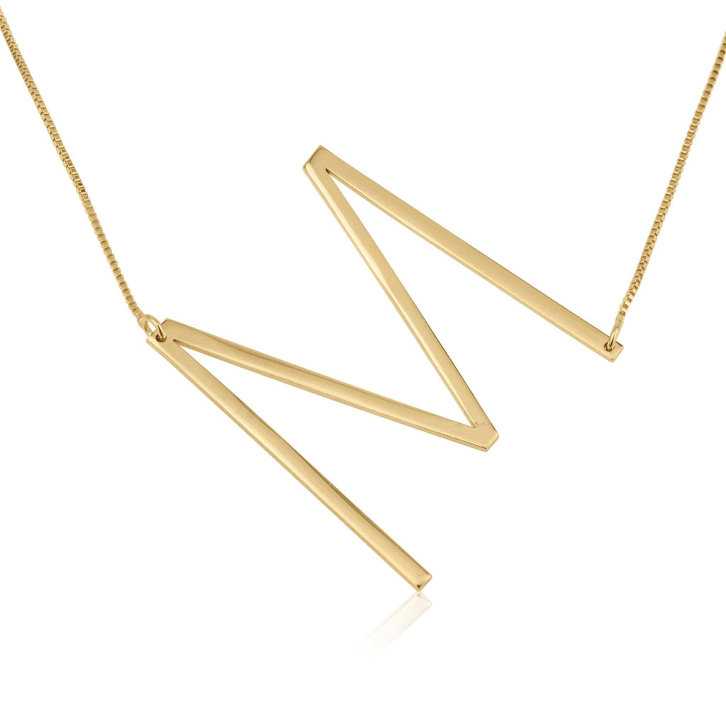 Large Initial Necklace La Vie Bien Large Initial Necklace