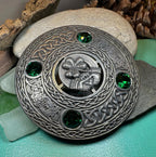Large Irish Pride Claddagh Plaid Pin Brooch La Vie Bien Large Irish Pride Claddagh Plaid Pin