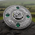 Large Irish Pride Claddagh Plaid Pin Brooch La Vie Bien Large Irish Pride Claddagh Plaid Pin