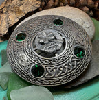 Large Irish Pride Claddagh Plaid Pin Brooch La Vie Bien Large Irish Pride Claddagh Plaid Pin