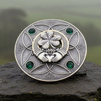 Large Irish Trinity Claddagh Plaid Pin Brooch La Vie Bien Large Irish Trinity Claddagh Plaid Pin