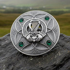 Large Irish Trinity Claddagh Plaid Pin Brooch La Vie Bien Large Irish Trinity Claddagh Plaid Pin