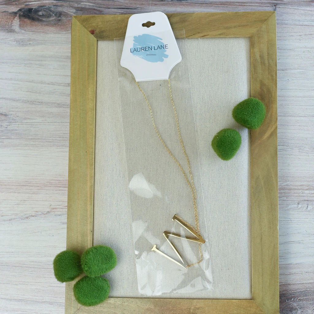 Large Letter / Initial Necklace in Gold by Lemons and Limes Boutique