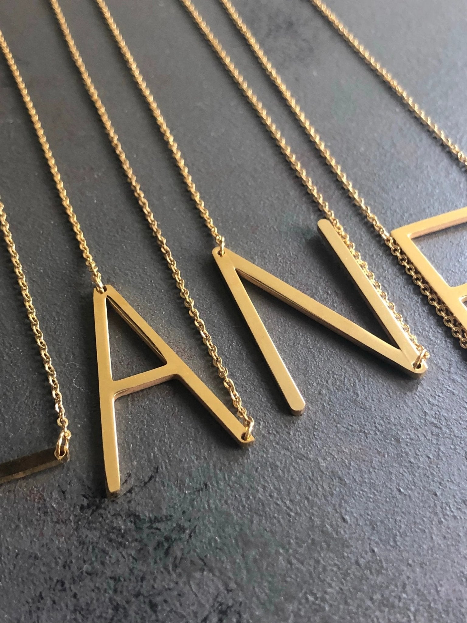 Large Letter / Initial Necklace in Gold by Lemons and Limes Boutique
