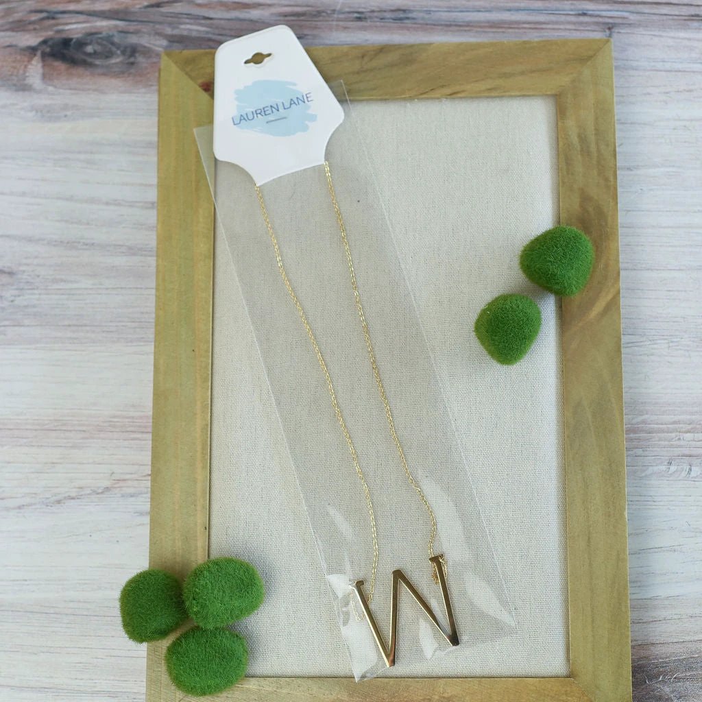 Large Letter / Initial Necklace in Gold by Lemons and Limes Boutique