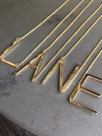 Large Letter / Initial Necklace in Gold by Lemons and Limes Boutique