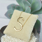 Large Letter / Initial Necklace in Gold by Lemons and Limes Boutique