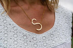Large Letter / Initial Necklace in Gold by Lemons and Limes Boutique
