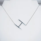 Large Letter / Initial Necklace In Silver by Lemons and Limes Boutique