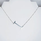 Large Letter / Initial Necklace In Silver by Lemons and Limes Boutique