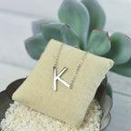 Large Letter / Initial Necklace In Silver by Lemons and Limes Boutique