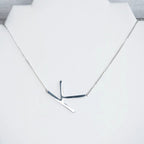 Large Letter / Initial Necklace In Silver by Lemons and Limes Boutique