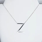 Large Letter / Initial Necklace In Silver by Lemons and Limes Boutique