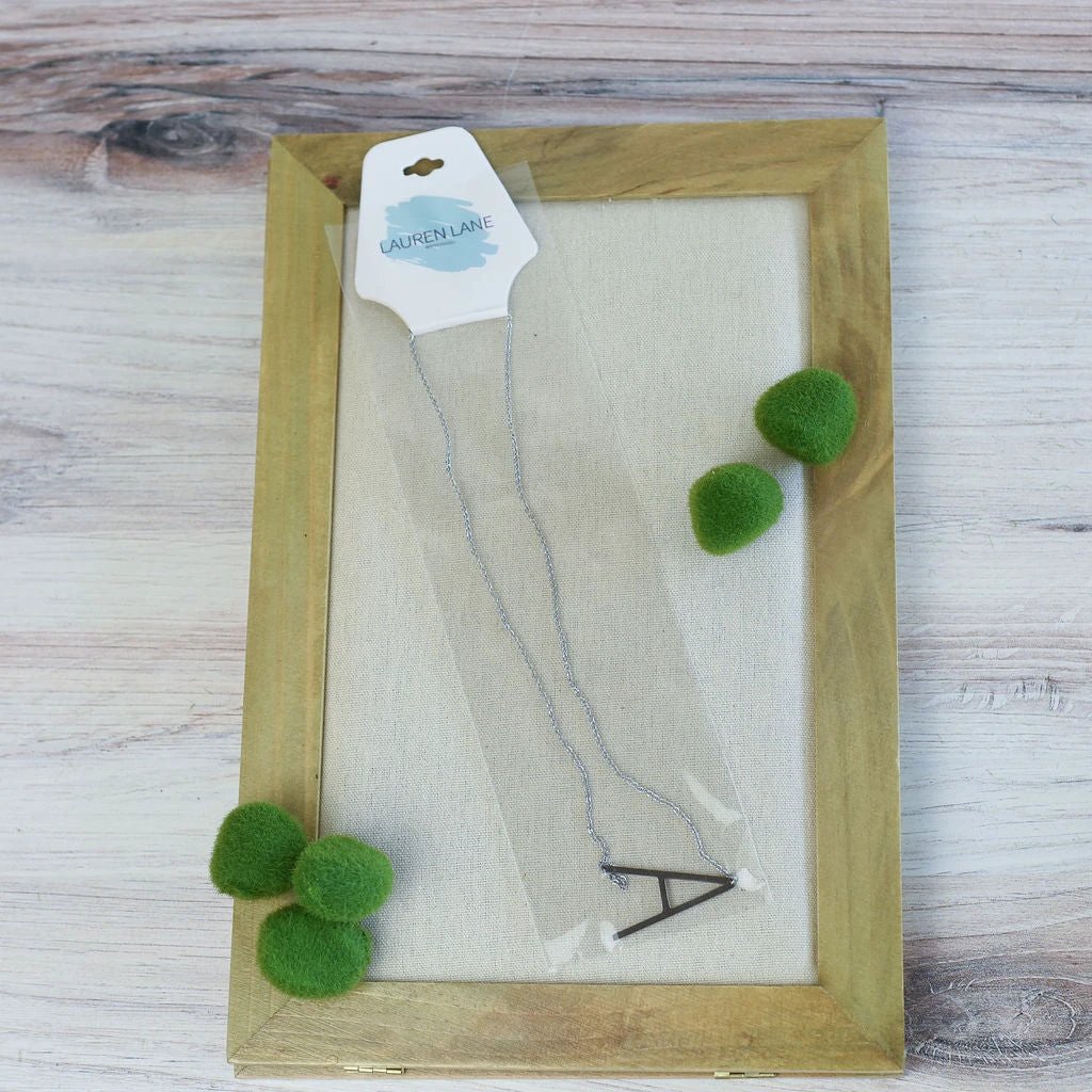 Large Letter / Initial Necklace In Silver by Lemons and Limes Boutique