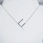 Large Letter / Initial Necklace In Silver by Lemons and Limes Boutique