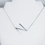 Large Letter / Initial Necklace In Silver by Lemons and Limes Boutique