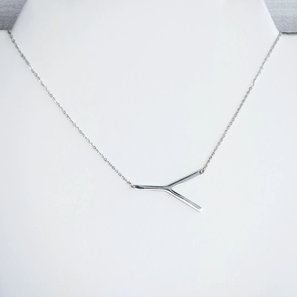 Large Letter / Initial Necklace In Silver by Lemons and Limes Boutique