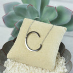 Large Letter / Initial Necklace In Silver by Lemons and Limes Boutique