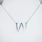 Large Letter / Initial Necklace In Silver by Lemons and Limes Boutique
