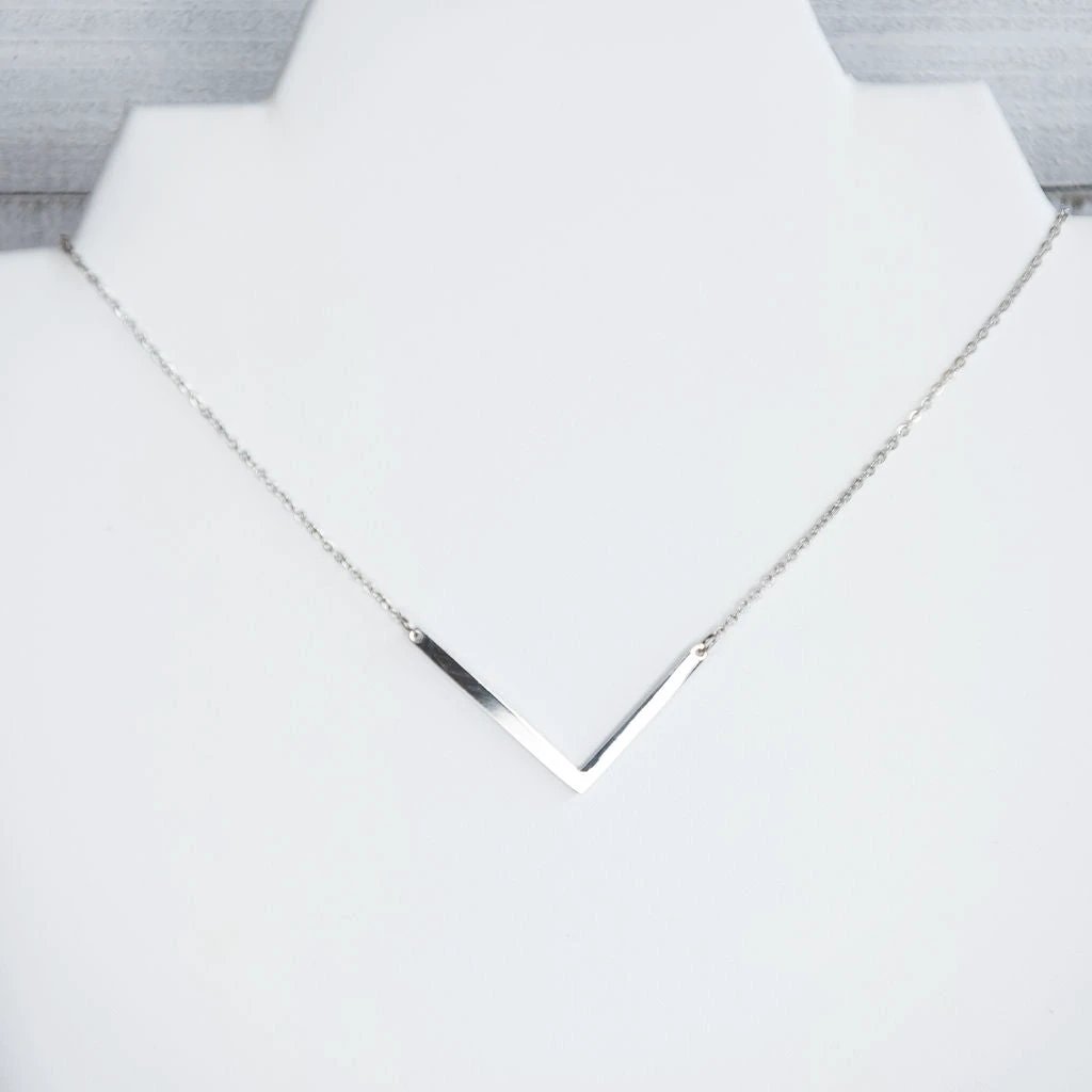 Large Letter / Initial Necklace In Silver by Lemons and Limes Boutique