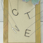 Large Letter / Initial Necklace In Silver by Lemons and Limes Boutique