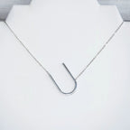 Large Letter / Initial Necklace In Silver by Lemons and Limes Boutique