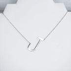 Large Letter / Initial Necklace In Silver by Lemons and Limes Boutique