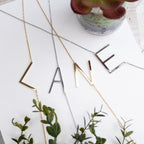 Large Letter / Initial Necklace In Silver by Lemons and Limes Boutique