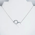 Large Letter / Initial Necklace In Silver by Lemons and Limes Boutique
