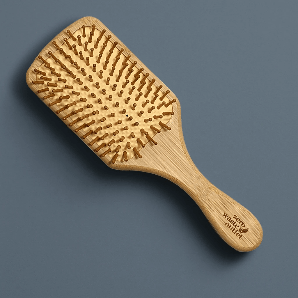 Large Paddle Style Bamboo Hairbrush by Zero Waste Outlet