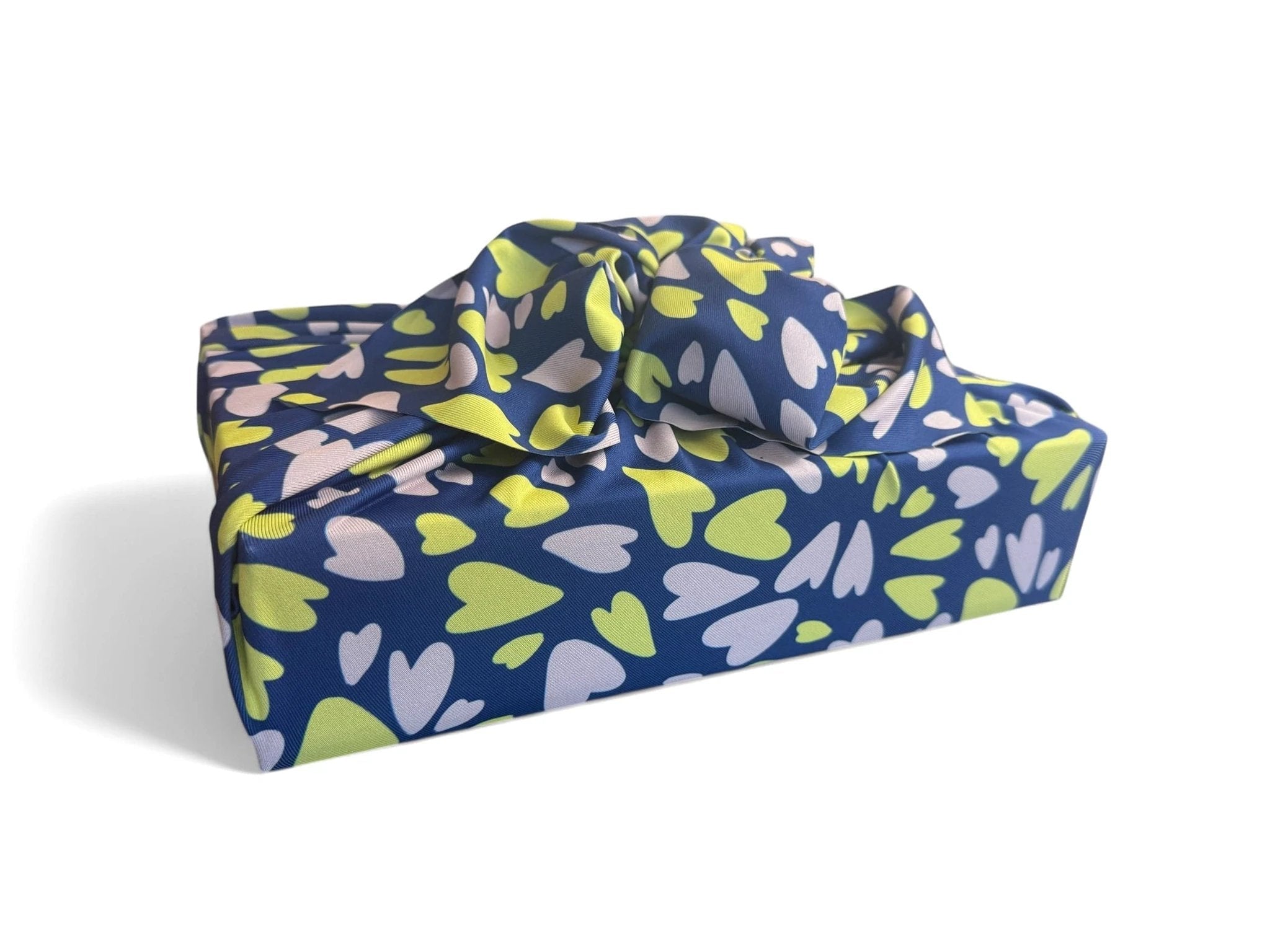 Large Reusable Cloth Furoshiki Gift Wrap | Bright Hearts by Shiki Wrap